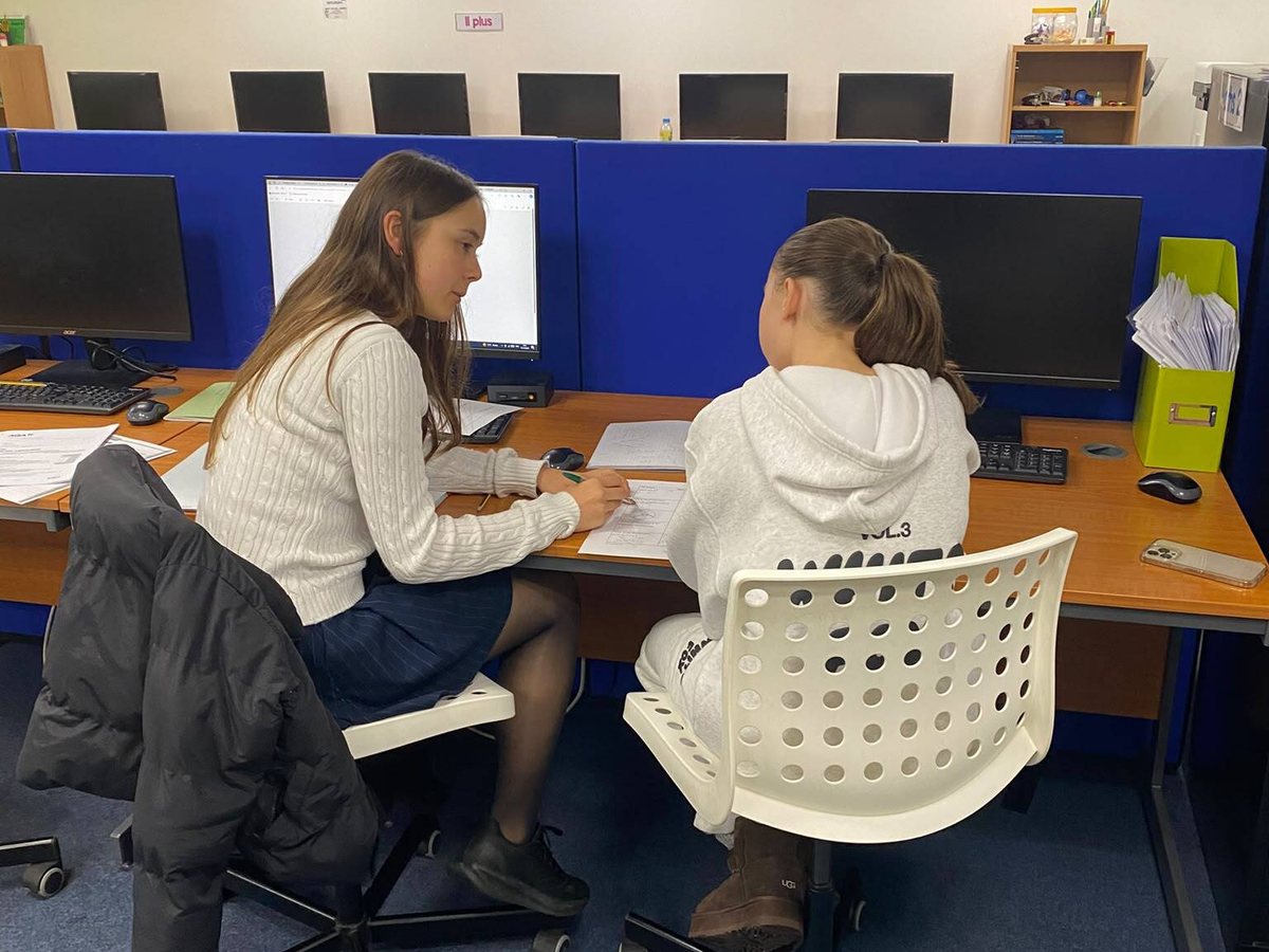 A tutor helping a student at StudyBox Sutton
