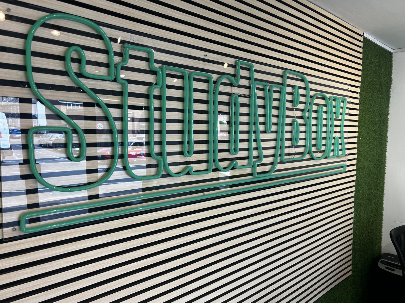 StudyBox Tuition sign inside the Croydon centre