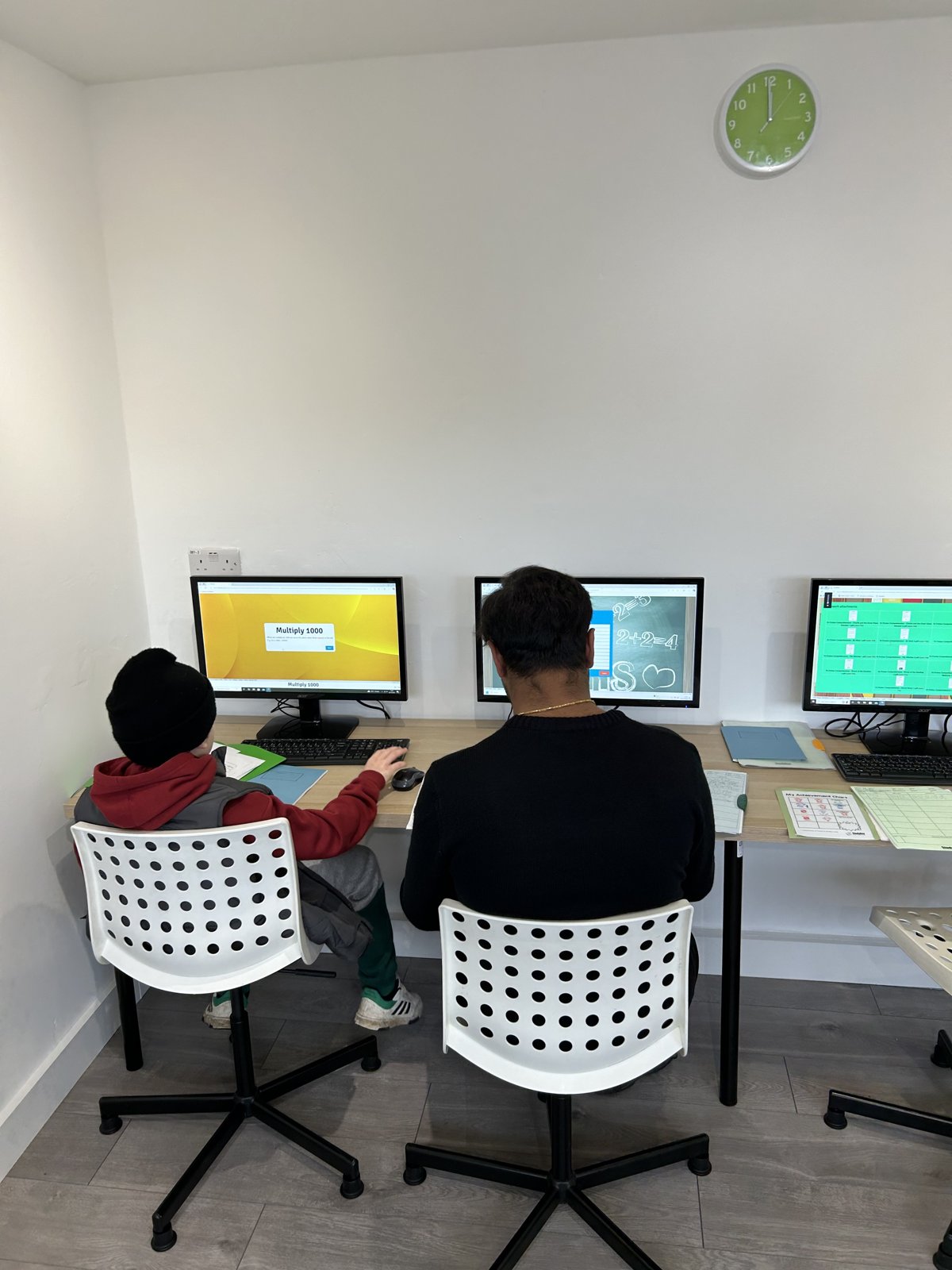 Students working through Maths problems at StudyBox Croydon