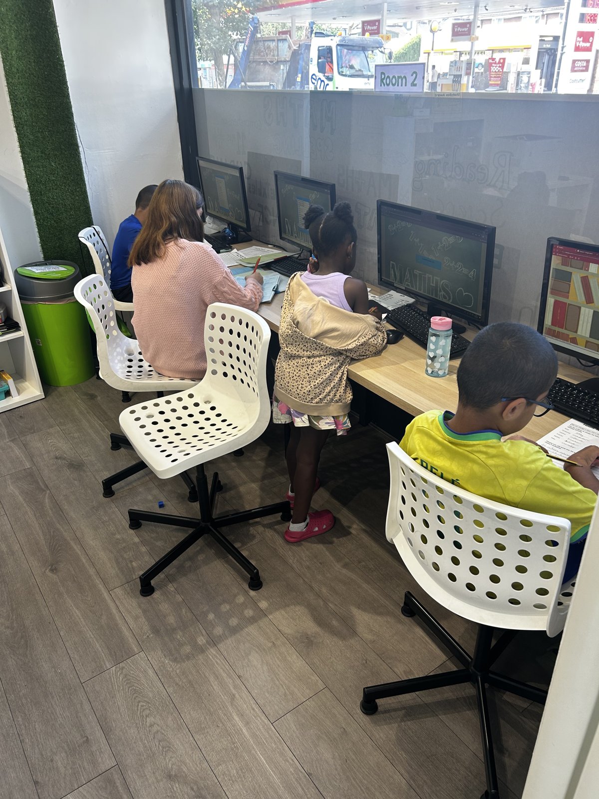 Students learning in a small group at StudyBox Croydon