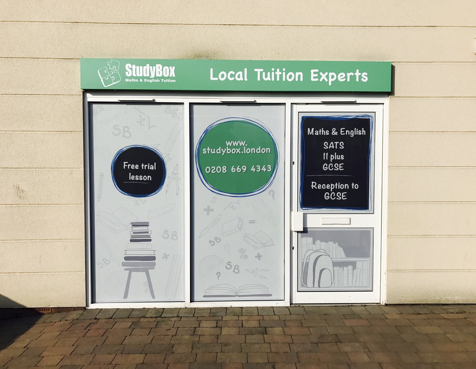 The StudyBox Wallington tuition centre shopfront